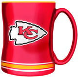 Kansas City Chiefs Primary Logo Red Gold NFL Football 14oz Sculpted C-Handle Mug