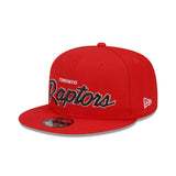 Men’s NBA Toronto Raptors New Era Evergreen Script 9FIFTY Snapback Hat – Red