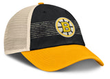Boston Bruins Fanatics Heritage Breakaway Trucker Adjustable Hat - Black/Gold