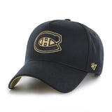Men’s NHL Montreal Canadiens ’47 Brand Deluxe Sure Shot MVP DT Adjustable Hat – Black/Gold