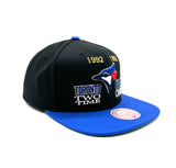 Men’s MLB Toronto Blue Jays Mitchell & Ness Champ Is Here Snapback Hat – Black/Royal