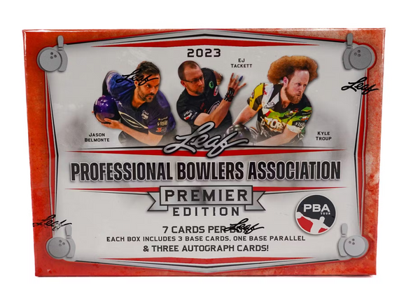 2023 Leaf Professional Bowlers Association Premier Edition Bowling Hobby Box 7 Cards per Box