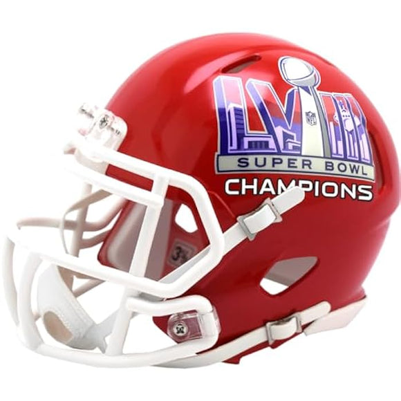 NFL Football Riddell Kansas City Chiefs Mini Revolution Speed Replica Helmet - SBVIII Champions