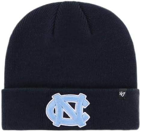 Men's North Carolina Tarheels NCAA Raised Cuff Team Colour Knit Beanie Toque OSFM