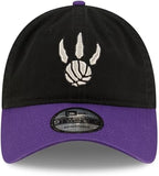 Men's New Era Retro Toronto Raptors 9TWENTY Hardwood Classic Adjustable Hat- Black/Purple