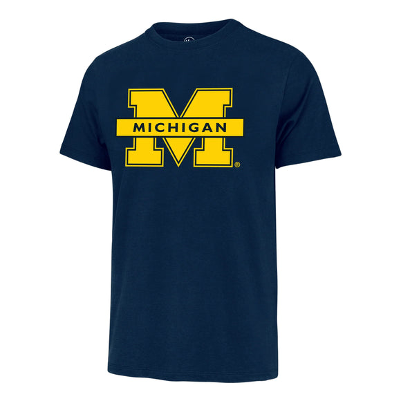 Men's Michigan Wolverines Imprint Headline Team Colour Logo Fan T Shirt