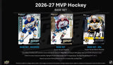 2026/27 Upper Deck MVP Hockey Hobby Box  20 Packs Per Box, 8 Cards Per Pack