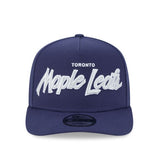 Men’s Toronto Maple Leafs New Era Script 9FIFTY A-Frame Snapback Adjustable Hat – Blue