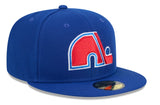 Men's Quebec Nordiques NHL Hockey New Era Core 59FIFTY Fitted Hat - Royal