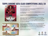 2023/24 Topps Chrome UEFA Club Competitions Soccer Hobby Box 20 Packs Per Box, 4 Cards Per Pack