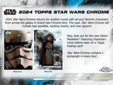 2024 Topps Star Wars Chrome Hobby Box 10 Packs per Box, 10 Cards per Pack