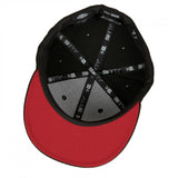 The Batman Robert Patterson Logo  DC Comics New Era 59Fifty Fitted Hat - Black/Scarlett