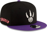 Men's New Era 9FIFTY NBA Toronto Raptors Classic Edition Snapback Hat - Black/Purple