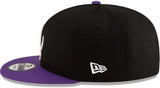 Men's New Era 9FIFTY NBA Toronto Raptors Classic Edition Snapback Hat - Black/Purple