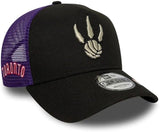 Men's New Era NBA Toronto Raptors 9FORTY A-Frame Classic Edition Adjustable Snapback Trucker Hat - Black/Purple