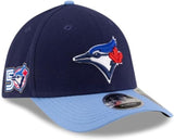 Men's Toronto Blue Jays New Era Alt 4 Royal Powder Blue 39THIRTY M-Crown Flex Hat - 50th Logo Side Patch