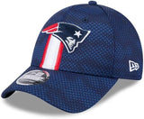 Men's New England Patriots New Era 2024 Sideline 9FORTY Stretch-Snap Hat - Navy