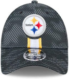 Men's Pittsburgh Steelers New Era 2024 Sideline 9FORTY Stretch-Snap Hat - Black