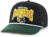 Men's Green Bay Packers NFL 47 Brand Black Palermo Hitch Snapback Hat