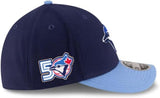 Men's Toronto Blue Jays New Era Alt 4 Royal Powder Blue 39THIRTY M-Crown Flex Hat - 50th Logo Side Patch