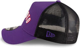 Men's New Era NBA Toronto Raptors 9FORTY A-Frame Classic Edition Adjustable Snapback Trucker Hat - Purple/Black