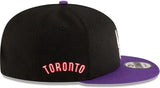 Men's New Era 9FIFTY NBA Toronto Raptors Classic Edition Snapback Hat - Black/Purple