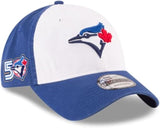 Men's Toronto Blue Jays New Era Alt 3 50th Anniversary Logo Side Patch 9Twenty Adjustable Hat