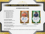 2023 Topps Five Star Baseball Hobby Box 2 Cards per Box