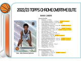 2022/23 Topps Chrome Overtime Elite Basketball Hobby Box 20 Packs per Box, 4 Cards per Pack