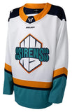 New York Sirens Youth Bauer Replica Away White PWHL Hockey Jersey - Blank