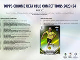 2023/24 Topps Chrome UEFA Club Competitions Soccer Hobby Box 20 Packs Per Box, 4 Cards Per Pack