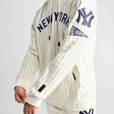 Men's Pro Standard New York Yankees MLB Pinstripe Fleece Pullover Hoodie - Eggshell