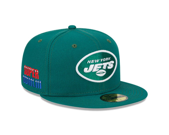 New York Jets New Era Super Bowl III Side Patch 59FIFTY Fitted Hat - Green