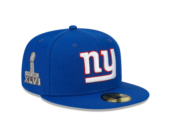 New York Giants New Era Super Bowl XLVI Side Patch 59FIFTY Fitted Hat - Royal Blue