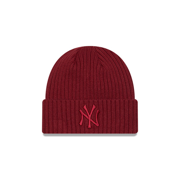 New Era MLB New York Yankees Colour Pack Cuffed Knit Hat Beanie - Cardinal