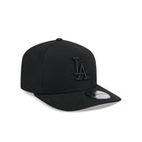 Men's New Era MLB Los Angeles Dodgers 9FIFTY A-Frame Black on Black Hat