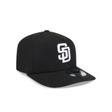 Men's New Era MLB San Diego Padres 9FIFTY A-Frame Black & White Hat