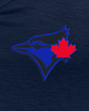 Women's Toronto Blue Jays New Era G2 City Connect 3 Button V-Neck T-Shirt - Navy