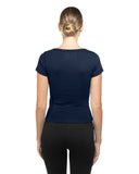 Women's Toronto Blue Jays New Era G2 City Connect 3 Button V-Neck T-Shirt - Navy