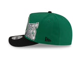 Men's New Era 9FIFTY CFL Saskatchewan Roughriders Big Block 2025 A-Frame Turf Traditions Sideline Two Tone Snapback Hat - Green/Black