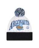Toronto Argonauts 2025 New Era Spirit Turf Traditions Cuffed Pom Knit Hat - Blue
