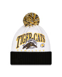 Hamilton Tiger-Cats 2025 New Era Spirit Turf Traditions Cuffed Pom Knit Hat - Black