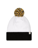 Hamilton Tiger-Cats 2025 New Era Spirit Turf Traditions Cuffed Pom Knit Hat - Black