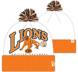 BC Lions 2025 New Era Spirit Turf Traditions Cuffed Pom Knit Hat - Gold
