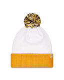 BC Lions 2025 New Era Spirit Turf Traditions Cuffed Pom Knit Hat - Gold