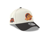 Men's Vancouver Canucks Conference Side Patch NHL New Era 9Forty A-Frame Snapback Hat - Cream