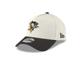 Men's Pittsburgh Penguins Conference Side Patch NHL New Era 9Forty A-Frame Snapback Hat - Cream
