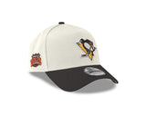 Men's Pittsburgh Penguins Conference Side Patch NHL New Era 9Forty A-Frame Snapback Hat - Cream