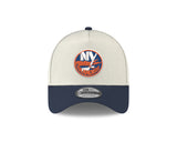 Men's New York Islanders Conference Side Patch NHL New Era 9Forty A-Frame Snapback Hat - Cream