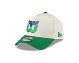 Men's Hartford Whalers Conference Side Patch NHL New Era 9Forty A-Frame Snapback Hat - Cream